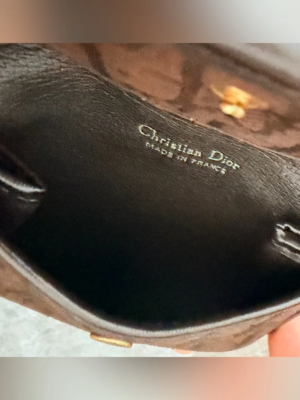 Vintage Christian Dior Brown Monogram Mini Pouch/coin purse